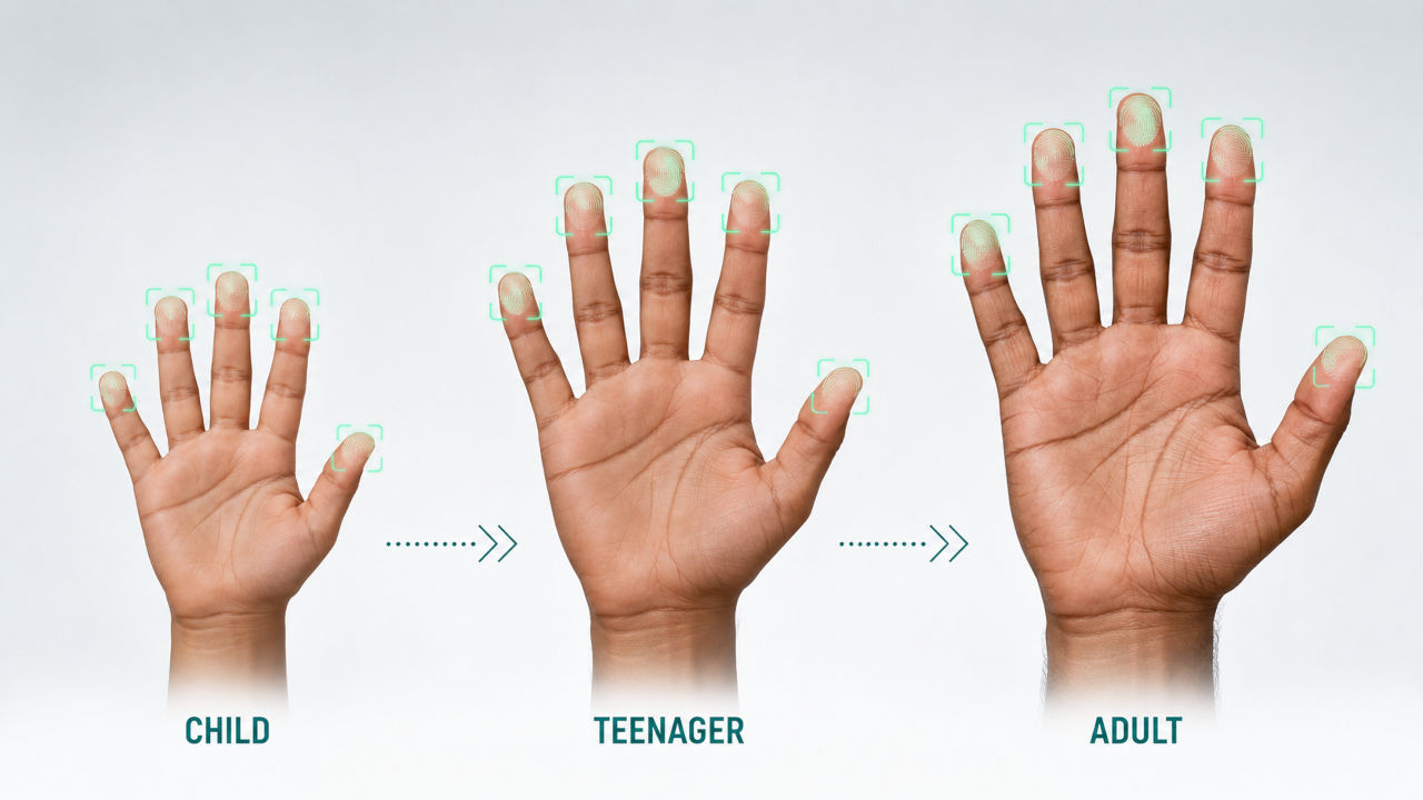 UIDAI Biometrics Challenge, Fingerprint Age Variation - Ai-generated Illustration