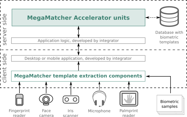MegaMatcher Accelerator based system architecture schema